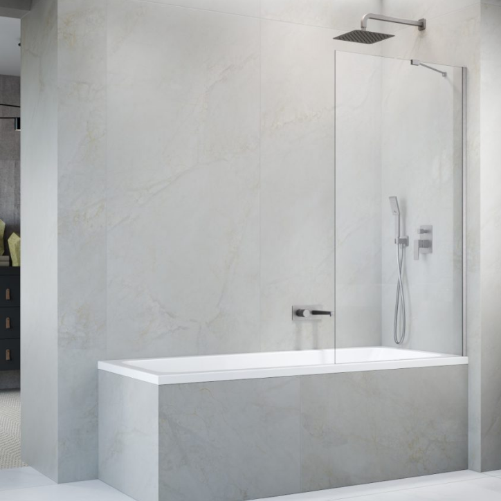 Душевая шторка на ванну IDEA 6 BRUSHED NICKEL PNJ II