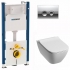 Инсталляция Geberit Doufix Delta 21 с унитазом KOLO MODO PURE (Rimfree) с сиденьем с микролифтом Slim, безободковый