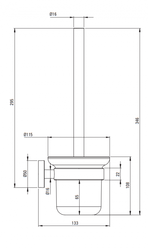 Deante Jasmin Ершик для унитаза подвесной