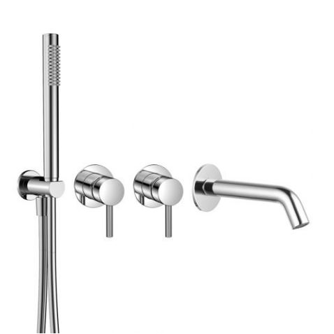 Смеситель для ванны AQUAme Siena, встраиваемый, с внутренней частью, хром