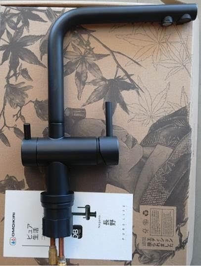 Смеситель OMOIKIRI Nagano-GB латунь/графит, с подключением фильтр воды