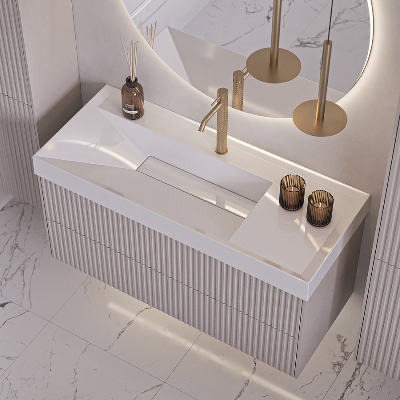 УМЫВАЛЬНИК ТРИУМФ 100*50 белый матовый 