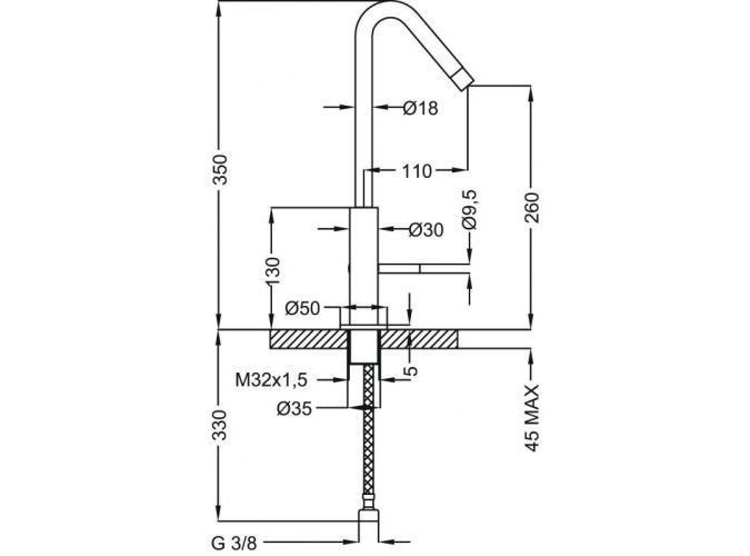 Смеситель для кухни Cezares ECO LLM2-01