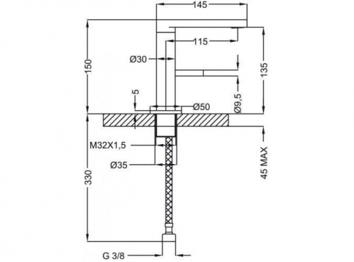 Смеситель для раковины Cezares ECO LSM1
