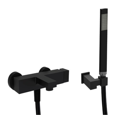 Смеситель для ванны PAFFONI ELLE с ручным душем черный матовый