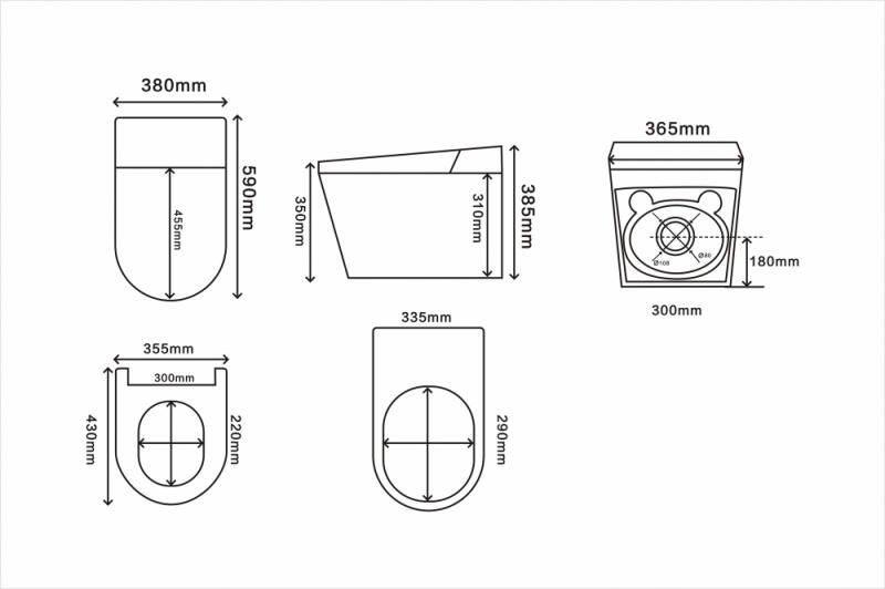 Электронный унитаз-биде ABBER Bequem подвесной белый с голосовым управлением