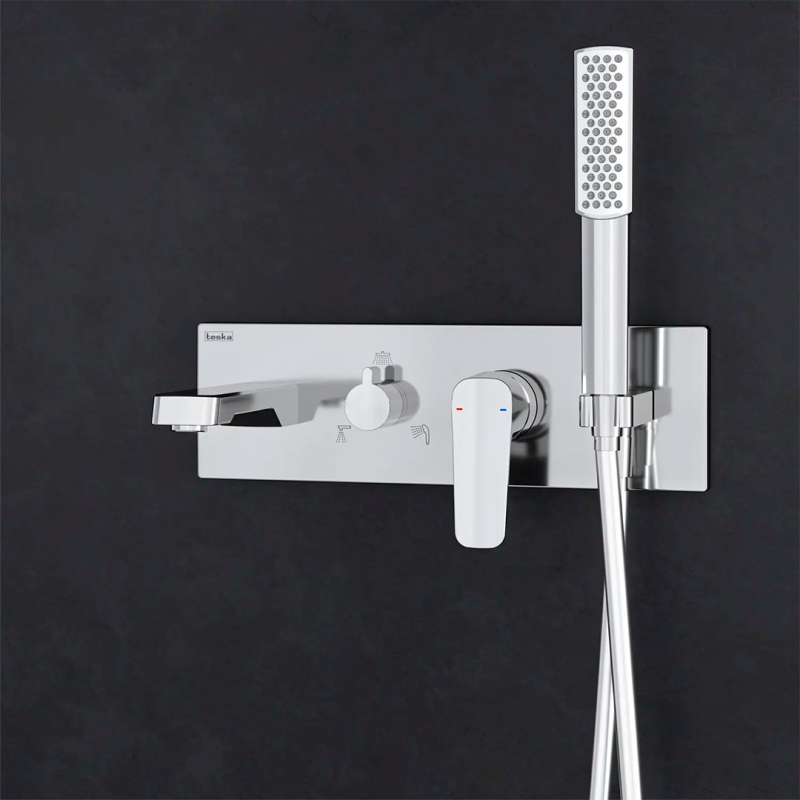 Teska Enjoy Душевая система скрытого монтажа 3-х функциональная, хром