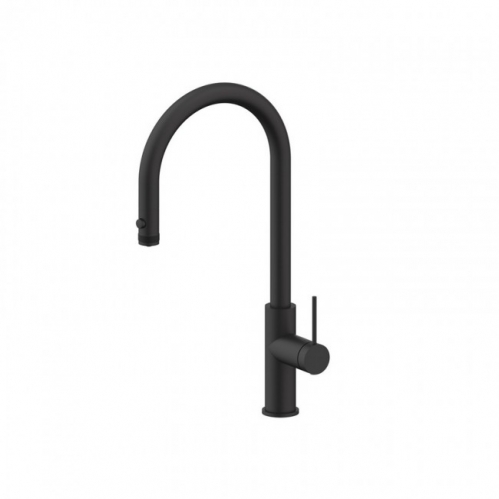 СМЕСИТЕЛЬ PAULMARK GALANT с выдвижным изливом(ЧЕРНЫЙ/АНТРАЦИТ)