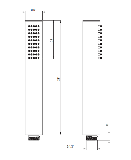 Смеситель для душа DEANTE SILIA, с душевым набором, золото брашированное