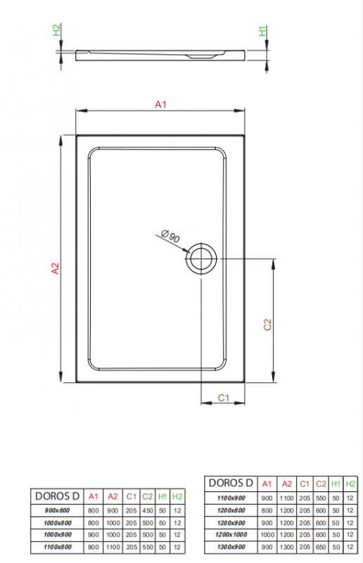 Душевой поддон Radaway Doros D 