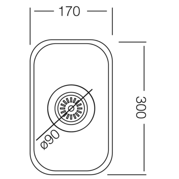 МОЙКА КУХОННАЯ KROMEVYE 30*17