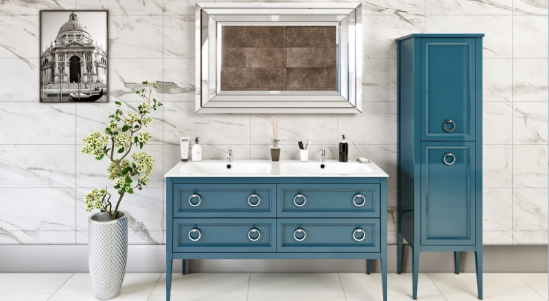 Bagno piu VINTAGE 140 D OCEANO OPACO ТУМБА+СТОЛЕШНИЦА+РАКОВИНА