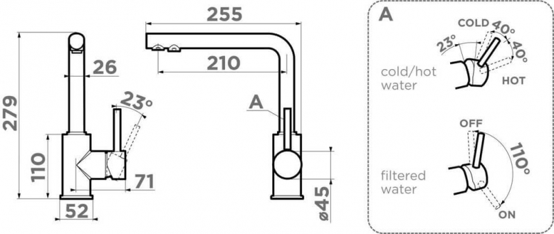 Смеситель OMOIKIRI Nakagawa 2 Plus-GB латунь под фильтр
