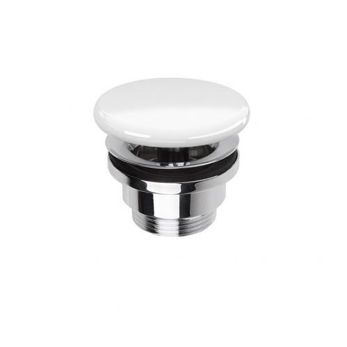  Донный клапан SIMAS, клик-клак, с керамической крышкой, цвет белый глянцевый