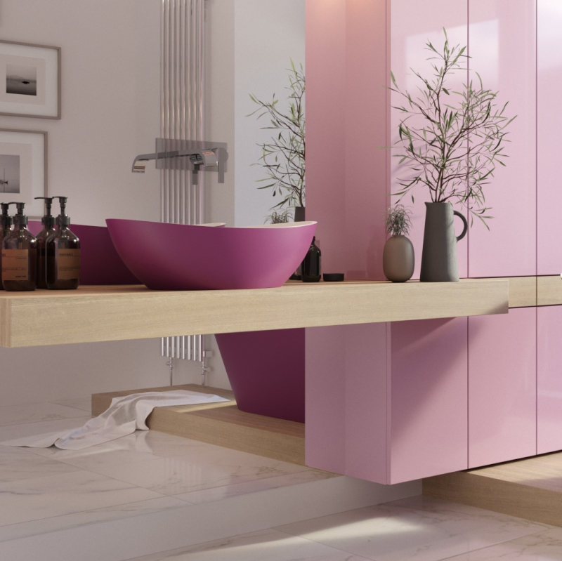 Раковина Holbi Europe, 55x34, из Solid Surface (white/RAL)