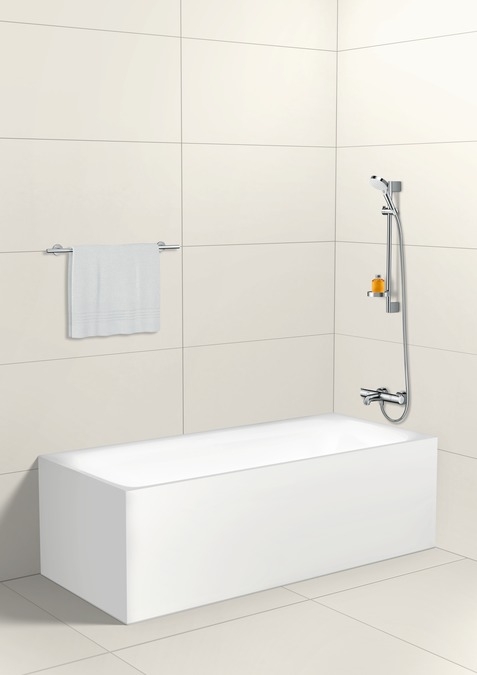 ДУШЕВАЯ СТОЙКА HANSGROHE CROMETTA VARIO, 65 СМ, МЫЛЬНИЦА, БЕЛЫЙ/ХРОМ