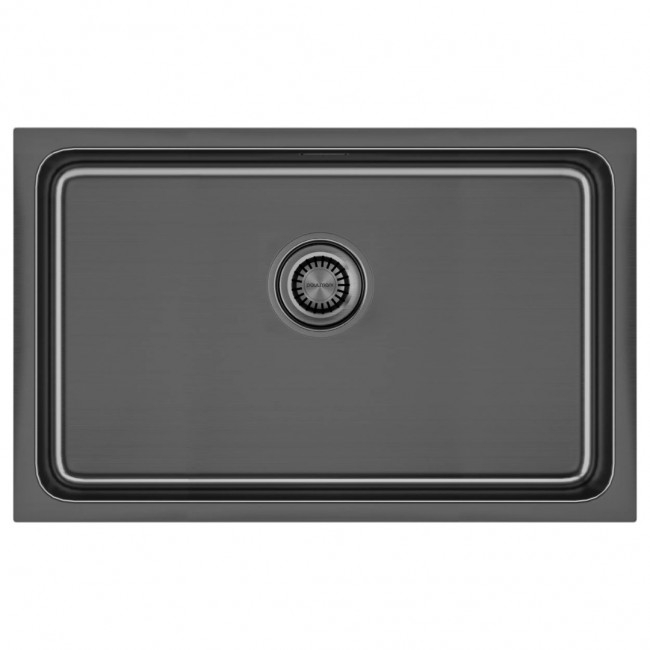 КУХОННАЯ МОЙКА PAULMARK VISTA 74 (ЧЕРНЫЙ/ВОРОНЕНАЯ СТАЛЬ)