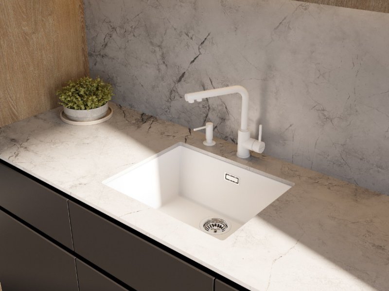 Смеситель для кухни Omoikiri Nagano-P-WH белый мат