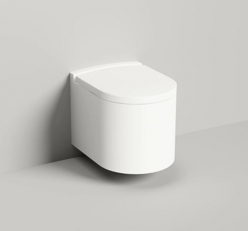 Унитаз подвесной Salini Gemelli из искусственного камня (S-Stone) с крышкой микролифт