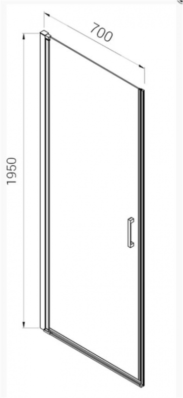 Душевая дверь Vincea Alpha 70*195 см хром