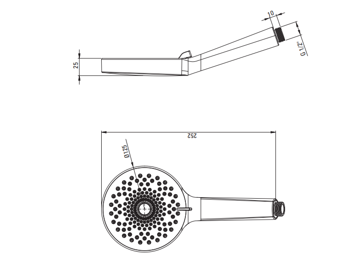 Deante Alpinia Душевая лейка 3-х функциональная круглая, хром