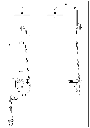 Стойка для душа Bohema STICK  LINEA графит