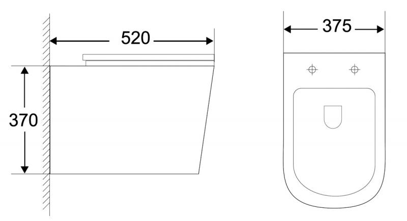 Унитаз Belbagno GENOVA подвесной безободковый, Сиденье, быстросъемное soft close, металлическое крепление