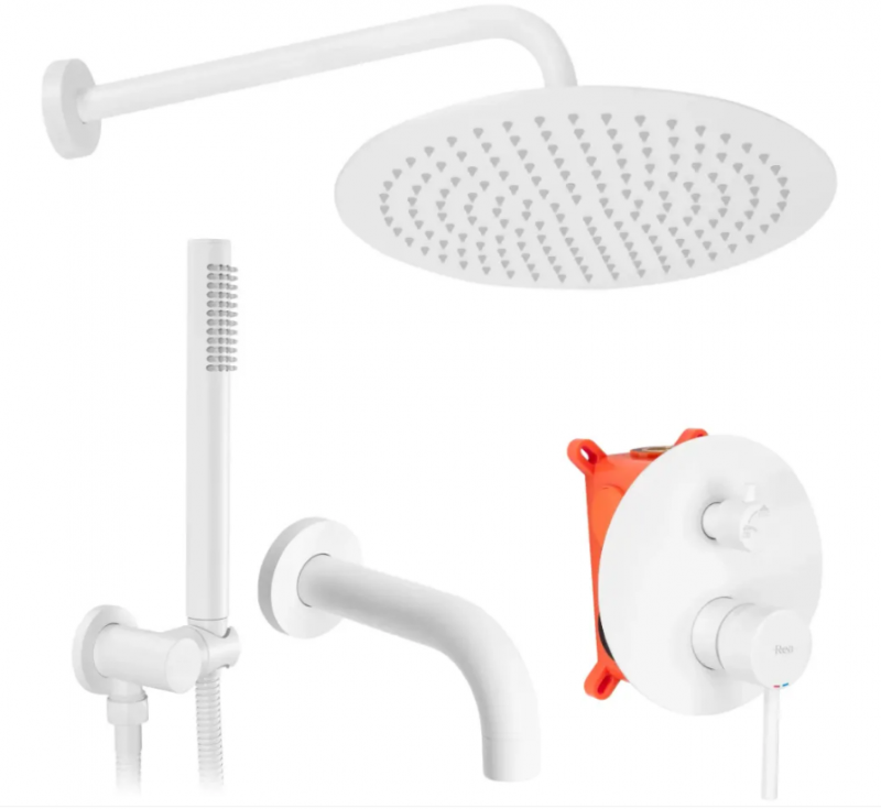 Душевая система Rea Lungo white matt