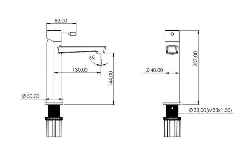 Teska Liva Leo S Chelik Смеситель для раковины
