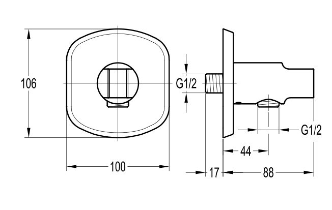 Штуцер с держателем Cezares GLOBO-AI14-01