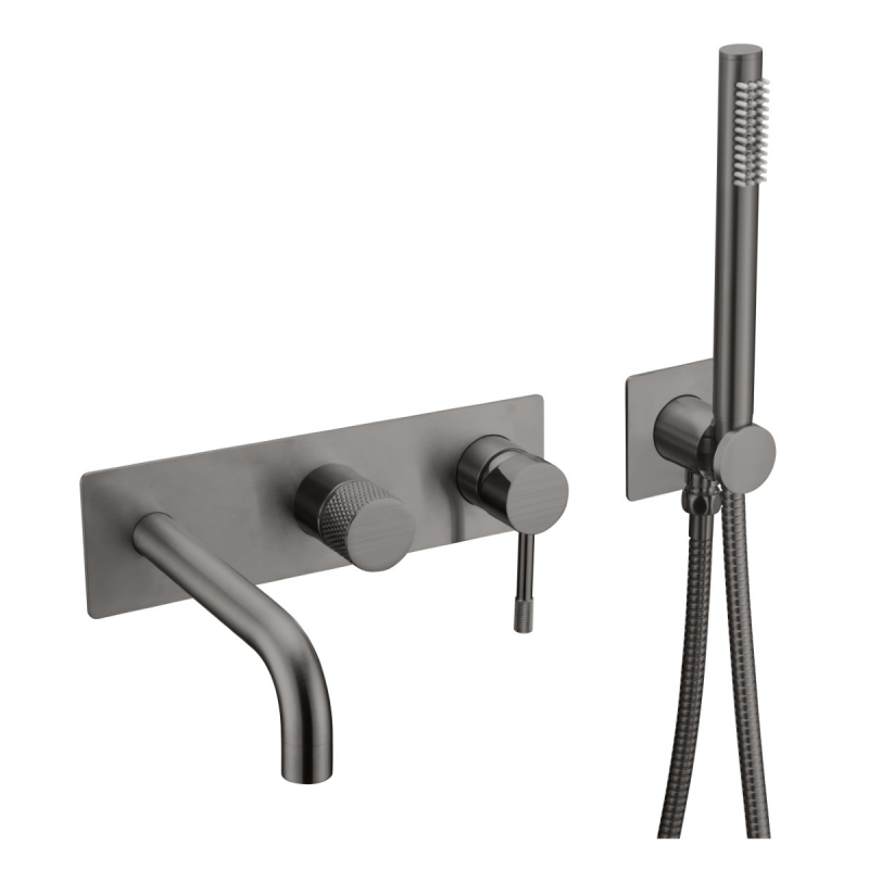 Смеситель для ванны BOHEME UNO скрытый монтаж графит