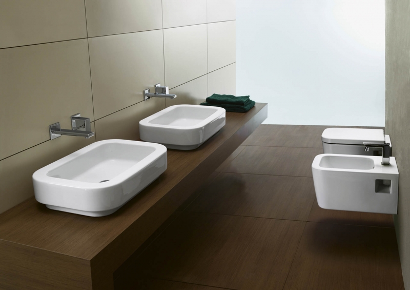 Раковина накладная GSI Traccia 60х40х14 см, цвет белый