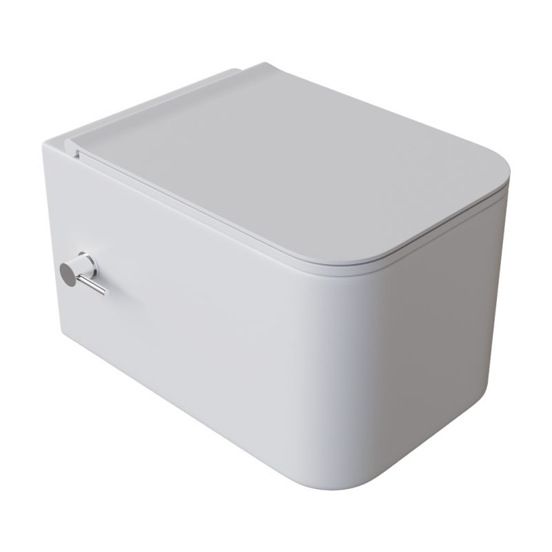 Унитаз подвесной с функцией биде с крышкой Boheme Mane, белый матовый