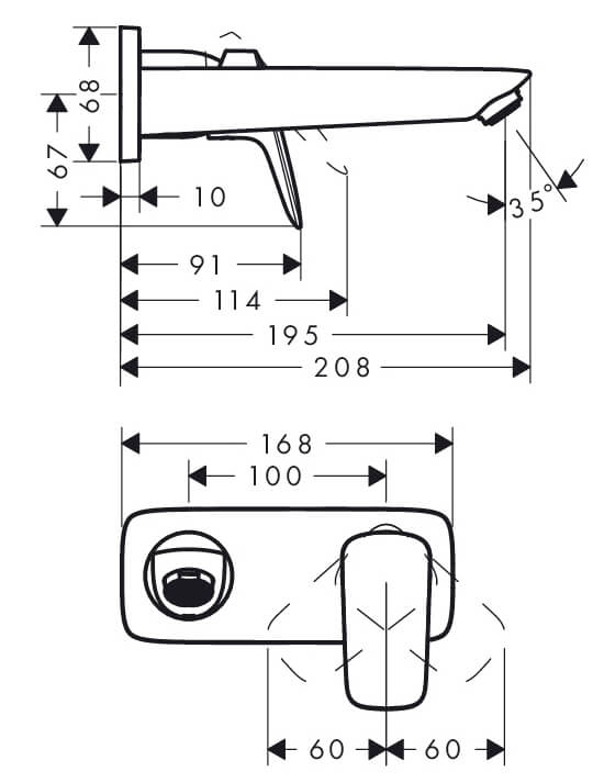 Смеситель для умывальника Hansgrohe Logis