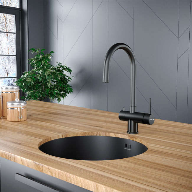 СМЕСИТЕЛЬ PAULMARK HELLER (ЧЕРНЫЙ/ВОРОНЕНАЯ СТАЛЬ)