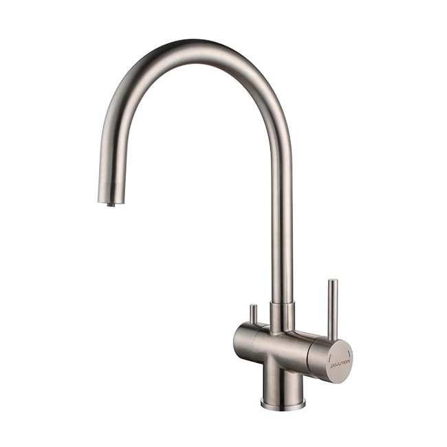 СМЕСИТЕЛЬ PAULMARK HELLER БРАШИРОВАННАЯ СТАЛЬ