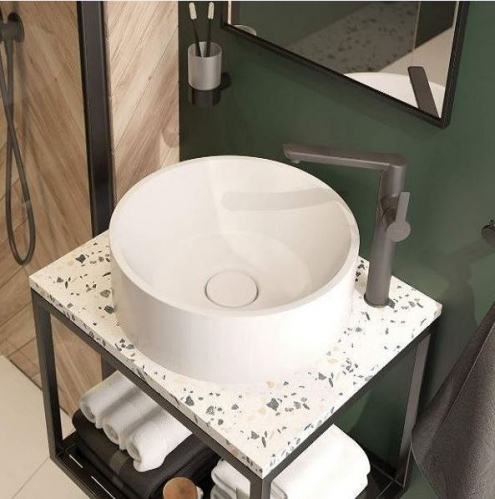  Смеситель для раковины высокий Deante Arnika Titanium, титан