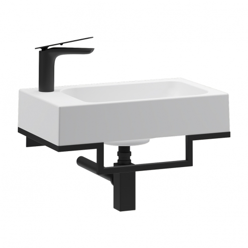 Умывальник ТЕМПО-2 ЧЕРНЫЙ 50*30 в комплекте