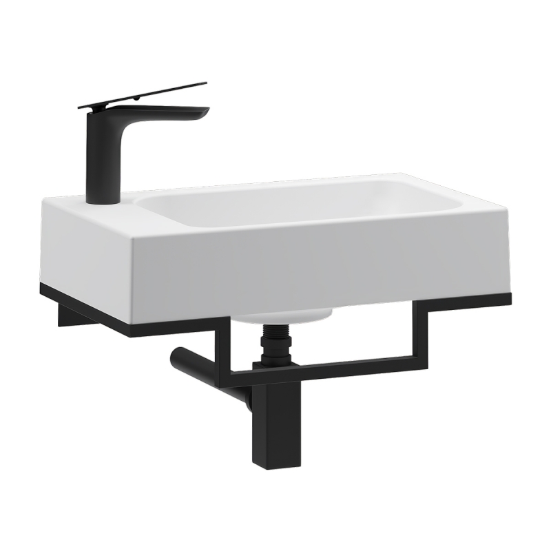 Умывальник ТЕМПО-2 ЧЕРНЫЙ 50*30 в комплекте