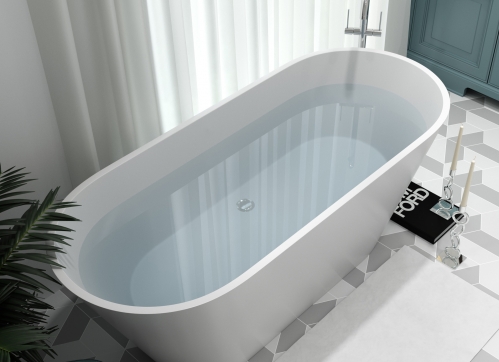 Ванна каменная Holbi Selena Solid Surface, 161х68, белая матовая