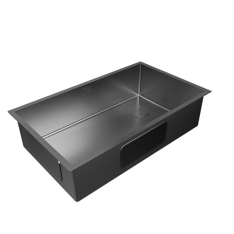 КУХОННАЯ МОЙКА PAULMARK NEXT-SKEW 740, ВОРОНЕНАЯ СТАЛЬ