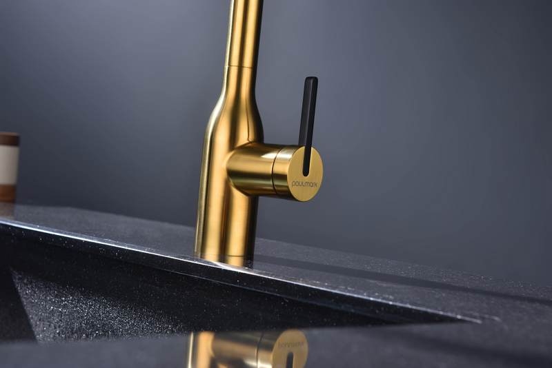 СМЕСИТЕЛЬ PAULMARK MAGNETO ONE (ЗОЛОТО/БРАШИРОВАННОЕ ЗОЛОТО)