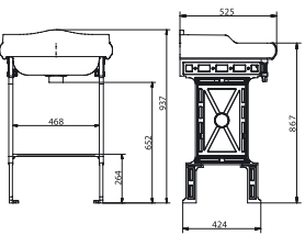 Консоль с раковиной KR-7
