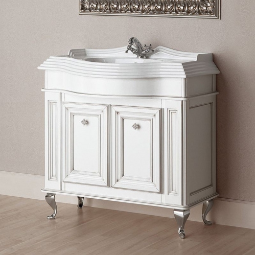 тумба с умывальником FRESCO 90 слоновая кость 