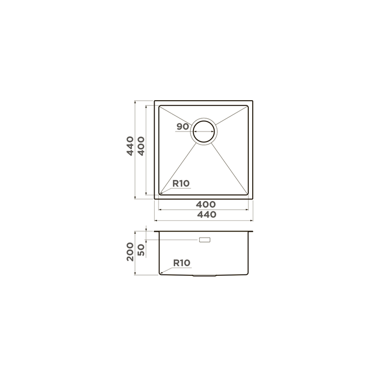 Кухонная мойка из нержавейки Omoikiri Taki 44-U/IF-LG светлое золото