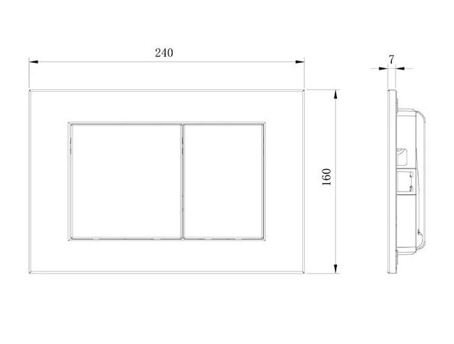 Клавиша смыва Boheme, цвет черный