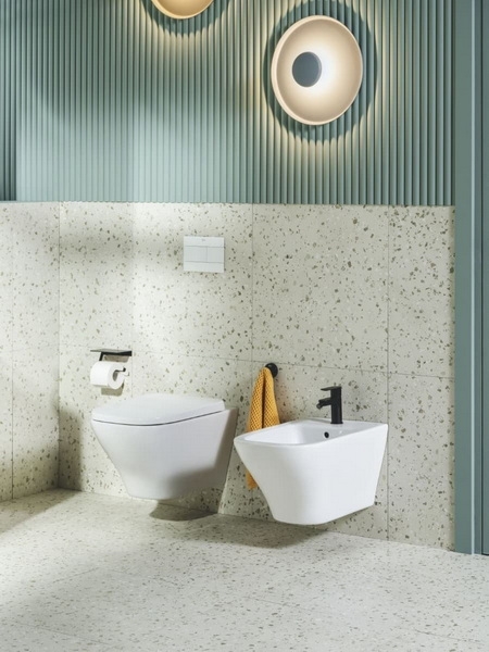 Унитаз подвесной Roca Optica Rimless® Vortex с пневмокрышкой