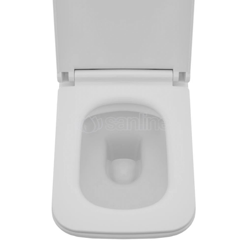 Унитаз подвесной AQUAme, 53x37, безободковый, с сиденьем