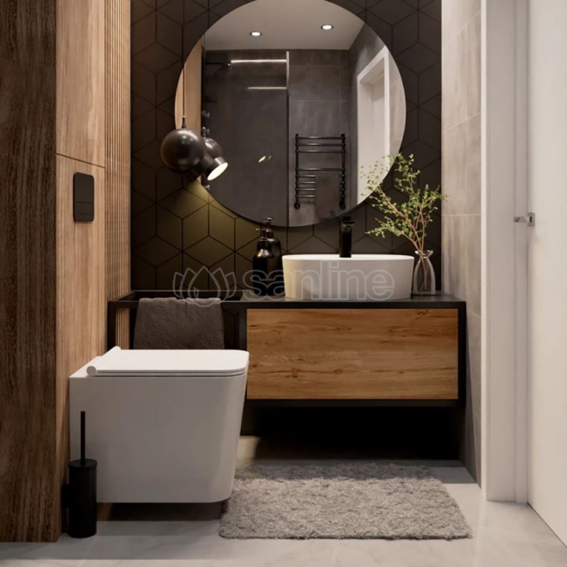 Унитаз подвесной AQUAme, 53x37, безободковый, с сиденьем