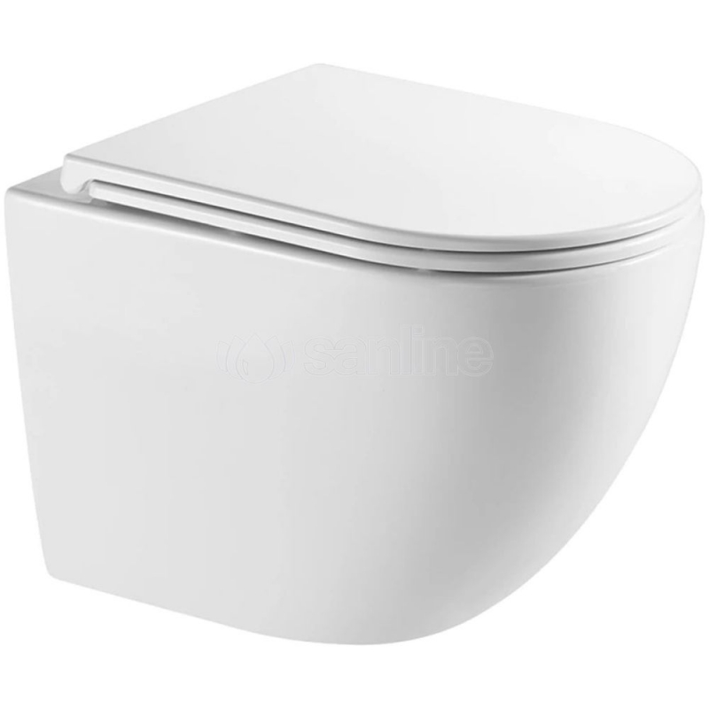 Унитаз подвесной AQUAme,Invisible  52x36,  с сиденьем, смыв торнадо